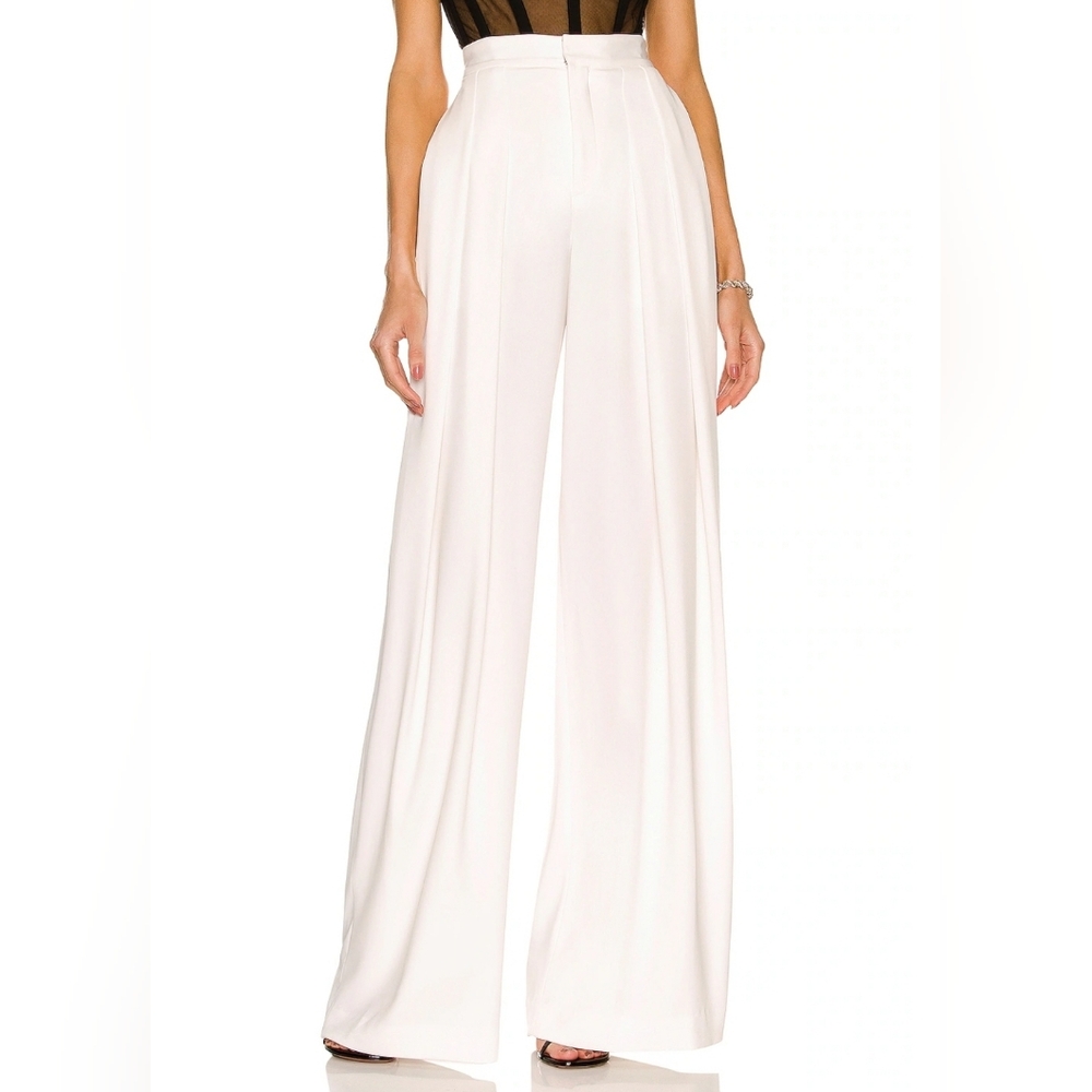 Monot White Wide-Leg Trousers XS